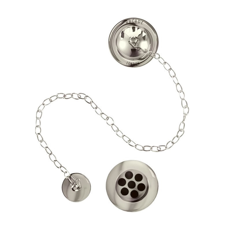 Слив-перелив с гибкой подводкой, НИКЕЛЬ Arcade Burlington ARCW3 NKL - Вид №1