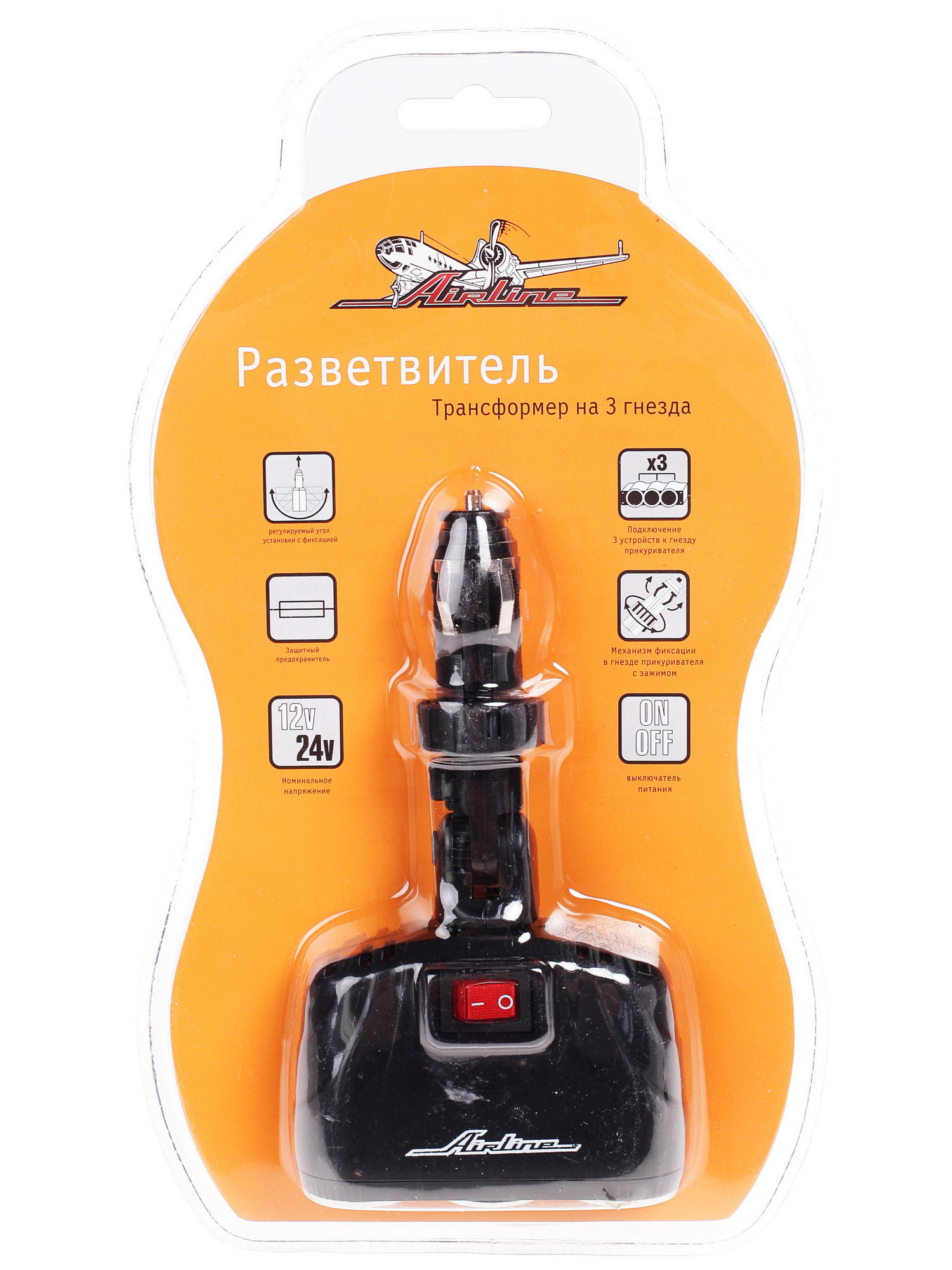 6720885 Разветвитель автоприкуривателя AIRLINE ASP-3T-09 STDN-0047091 - Вид №4