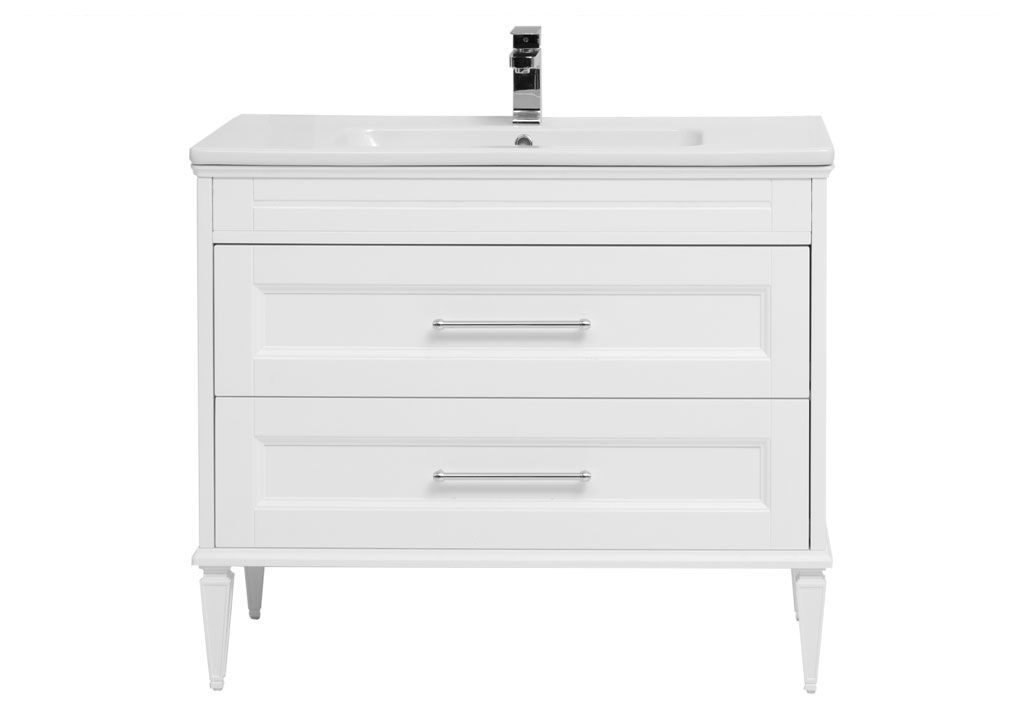 Тумба с раковиной Aquanet Бостон М 100 белый 0020967800197961 - Вид №2