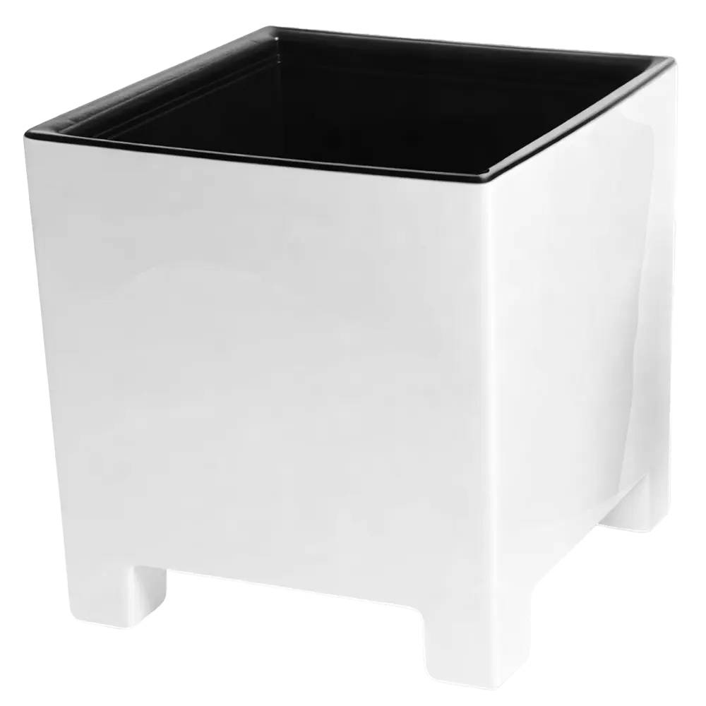 Кашпо Evergreen Design Нард 17x19x19 см v5.5 л пластик белый 89452964 STLM-2069254