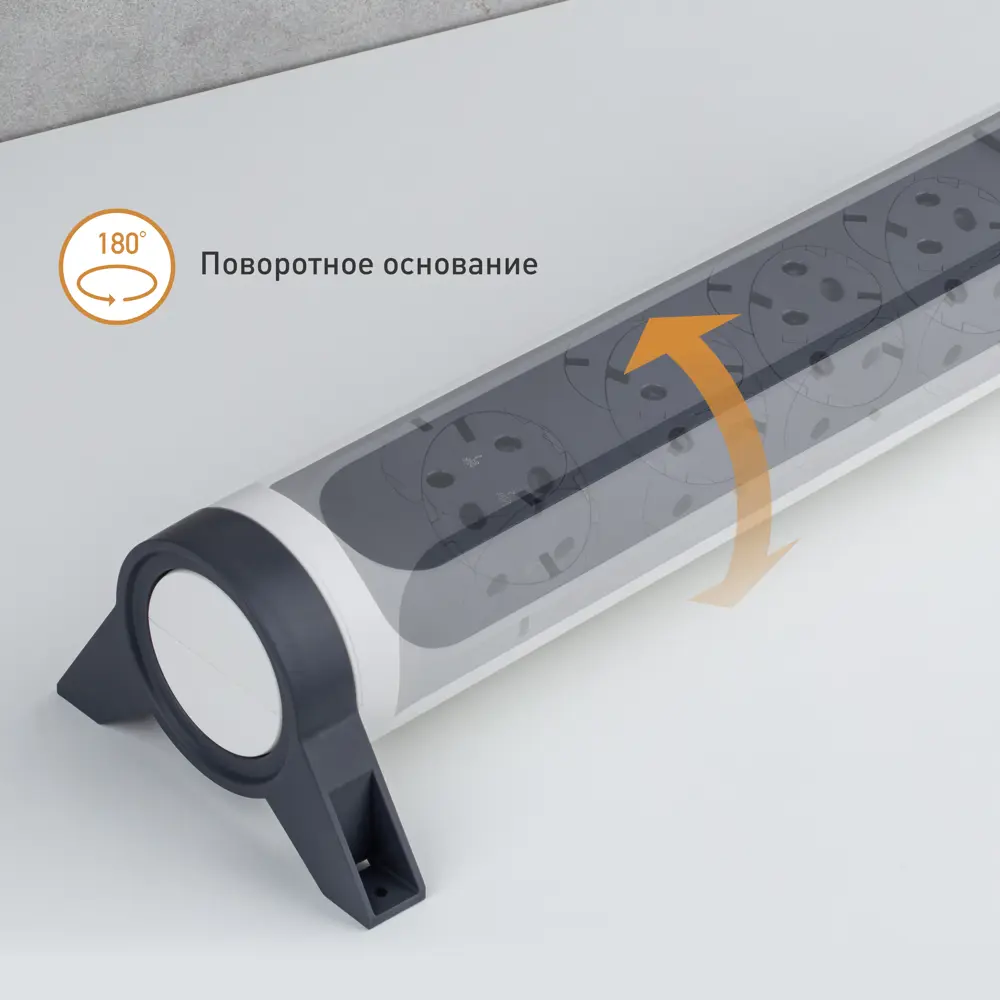 Колодка для удлинителя Legrand Комфорт 6 розеток с заземлением 3680 Вт цвет белый/черный 88500870 STLM-2155974  - Вид №9