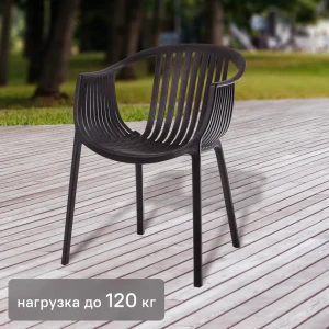 Кресло Vernaccia 64x54x76 см пластик цвет черный 89342756 STLM-2205058