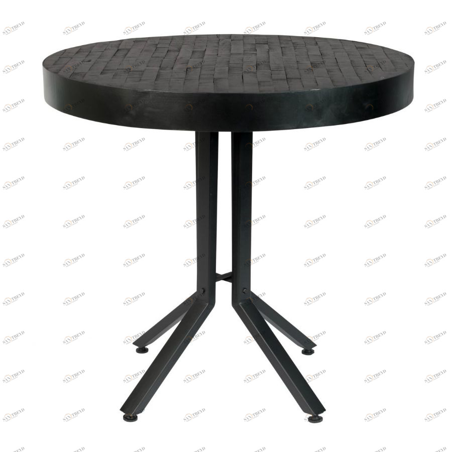 Стол Maze, круглый, черный White Label Living 2100084