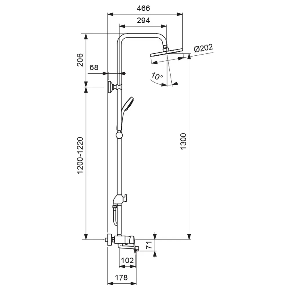 Душевая стойка Vidima Balance BA270AA со смесителем STLM-2021631 - Вид №10
