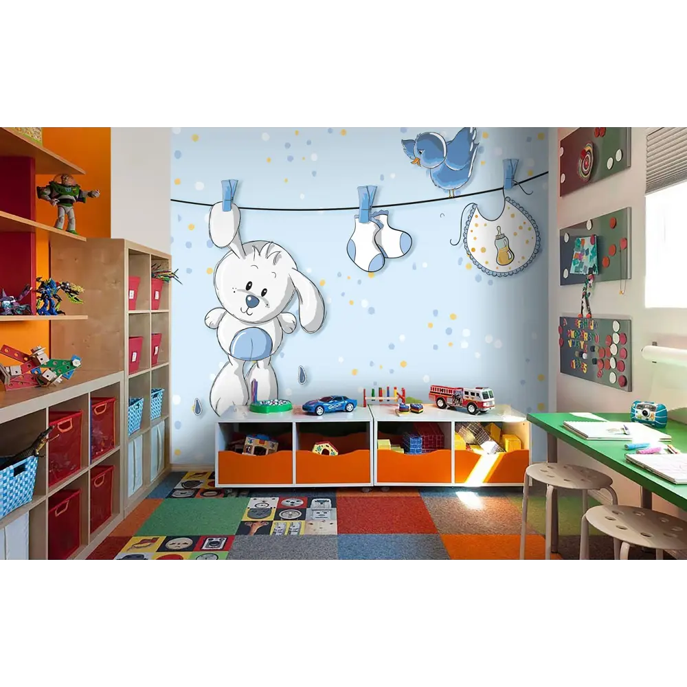 Фотообои «Зайка» 3D флизелиновые 300х270 см L12-961 FBRUSH 3D FLIZART STLM-2057174 - Вид №1