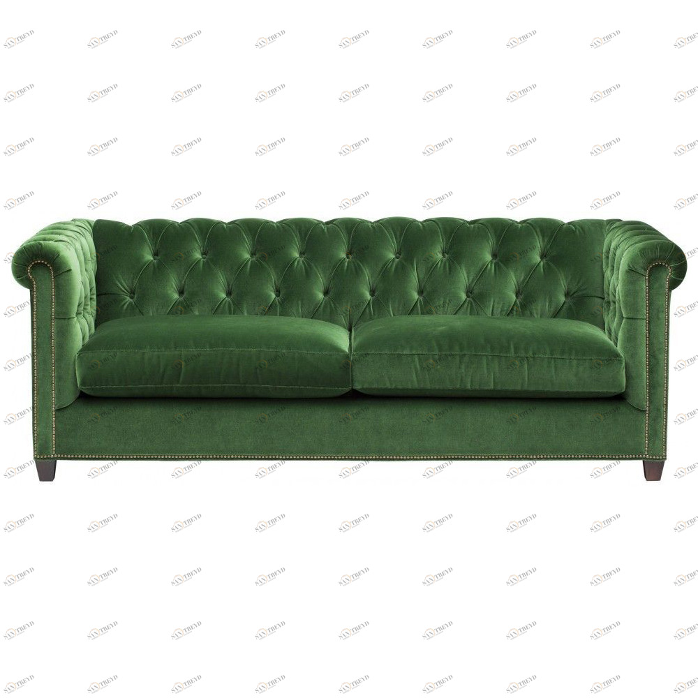 Диван Chesterfield 2.0 прямой зеленый ICON DESIGNE ДИЗАЙНЕРСКИЕ 193825 Зеленый 