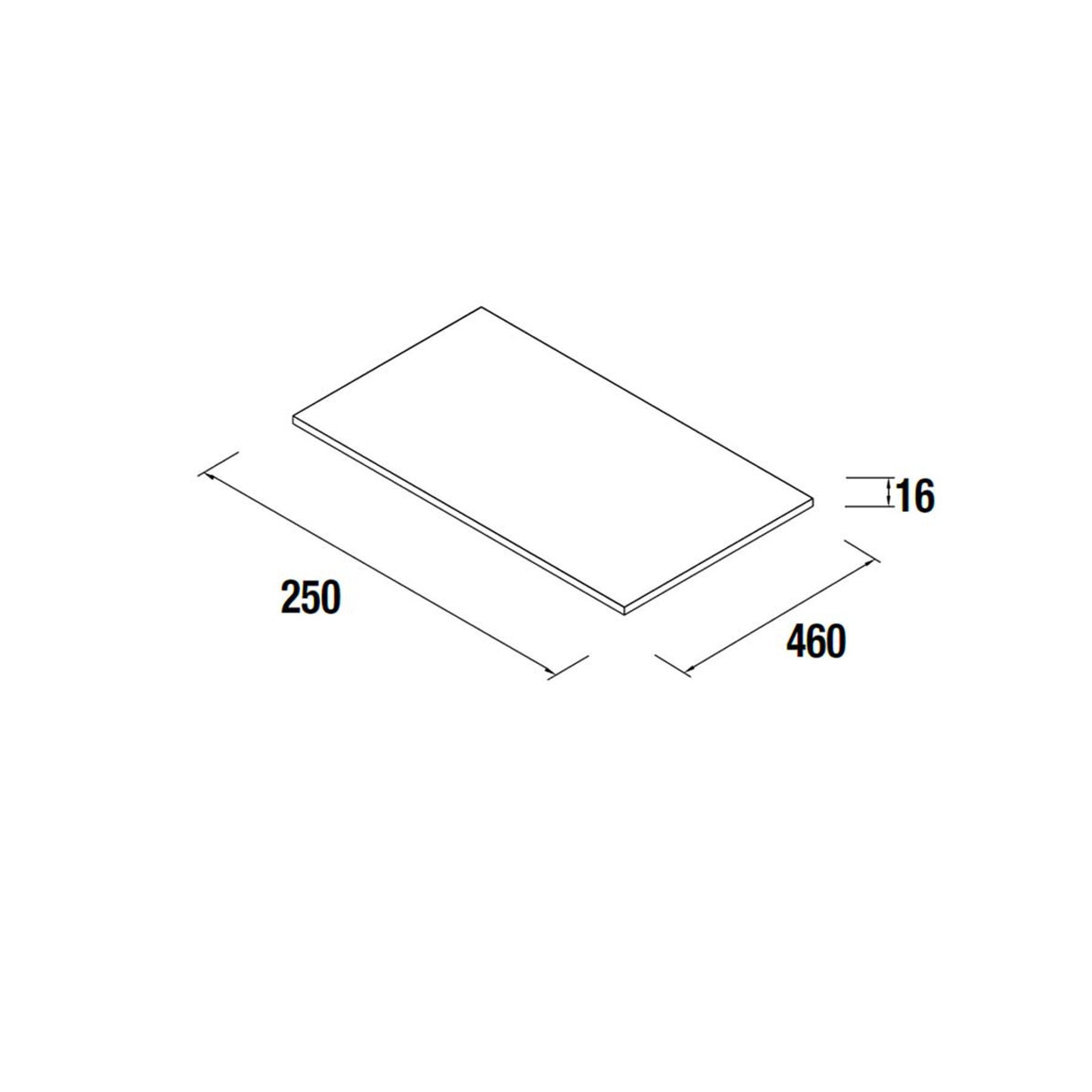 23461 SALGAR Столешница 250 SBIANCATO 16 мм Sbiancato  - Вид №1