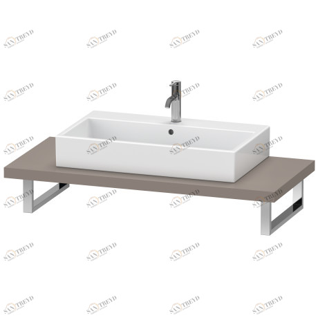 LC102C04343 L-Cube Консоль для накладных раковин и встраиваемых умывальников Базальт матовый, декор Duravit