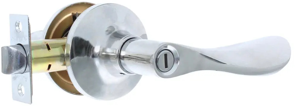 Ручка-кноб Avers с фиксатором для межкомнатных дверей, хром 82001734