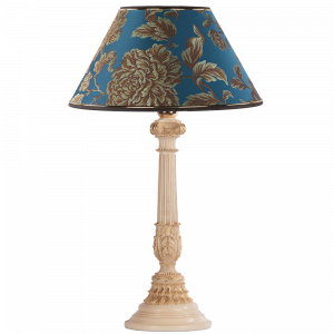 32022,34051 Настольная лампа Колонна Испанская Айвори Маргарита Голубая Лагуна BOGACHO