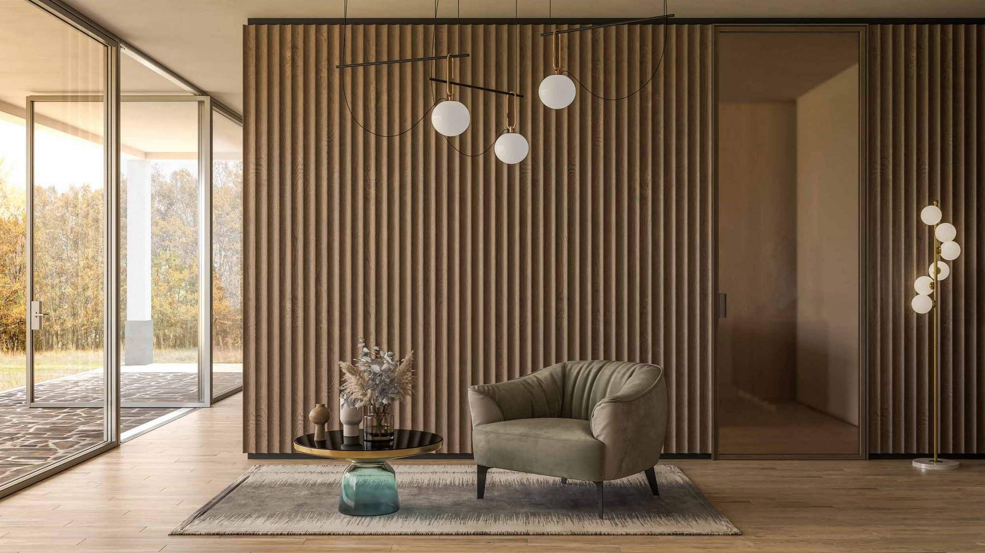 Деревянные и стеклянные распашные двери Carminati Skyline System ARCH-00142847 - Вид №2