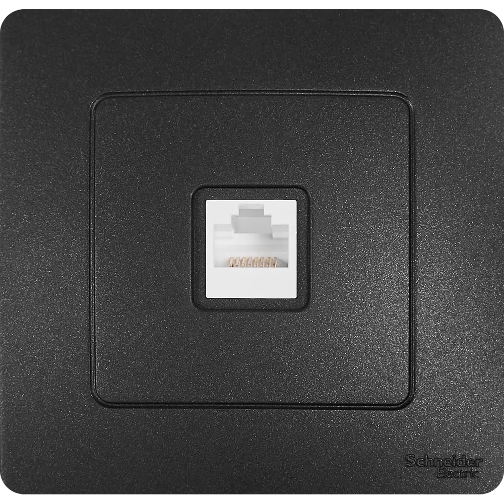 Розетка компьютерная встраиваемая Systeme Electric Blanca RJ45 UTP cat 5e цвет антрацит STLM-2165061