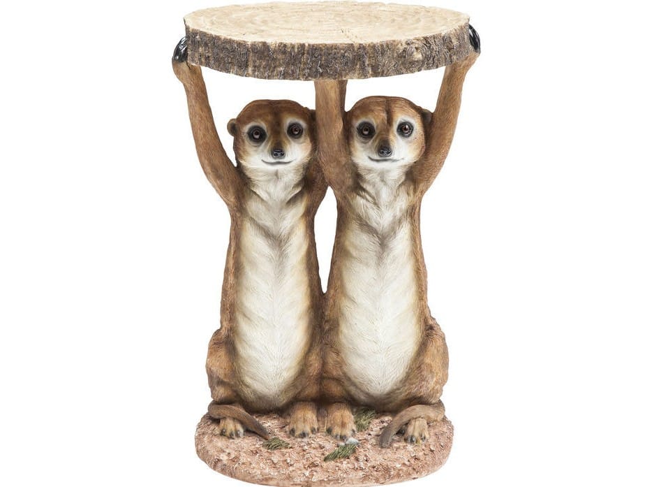 Круглый журнальный столик из синтетического материала KARE Design ARCH-00146013