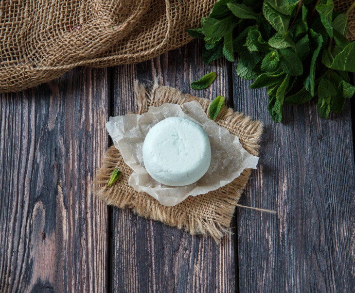 4374 Твердый шампунь "Мята" для нормальных волос Вкусляндия 