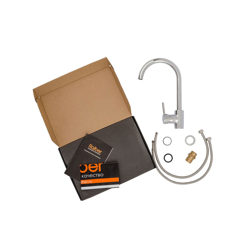 R6501 Смеситель для кухни однорычажный, боковой Raiber Focus - Вид №5