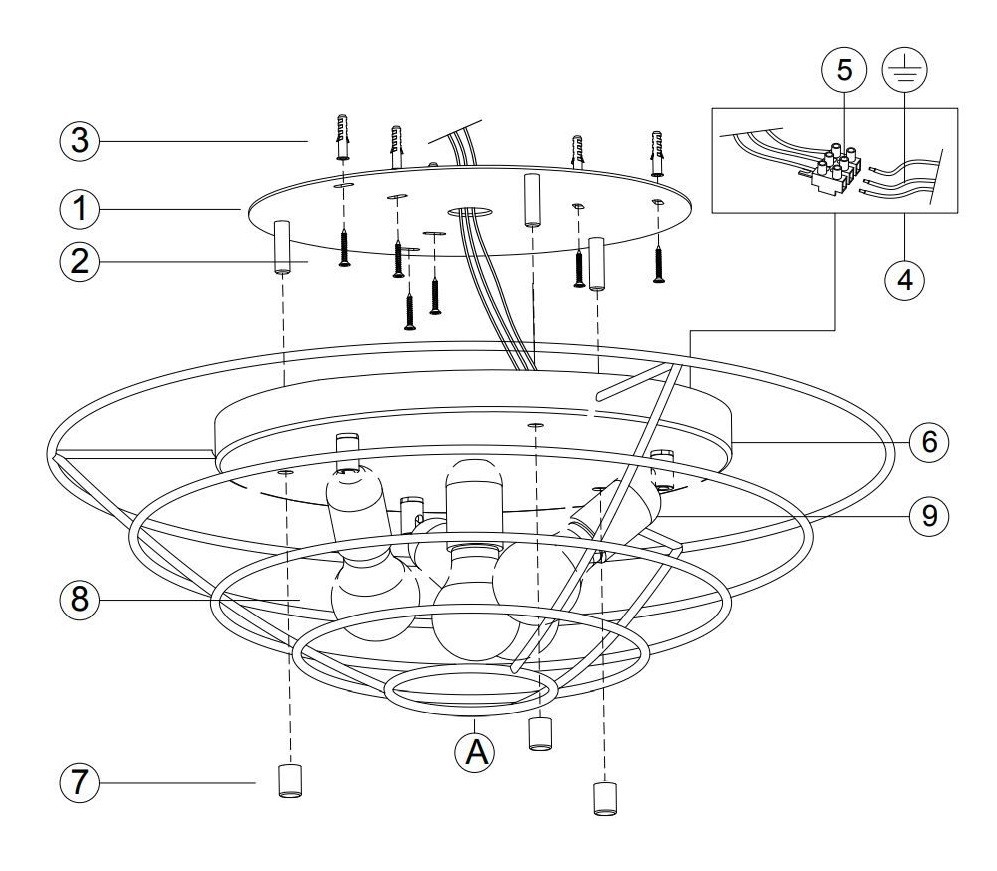 Vistosi Giogali PL 60 Fume/PLGIOGA60FU потолочный 112187 - Вид №2