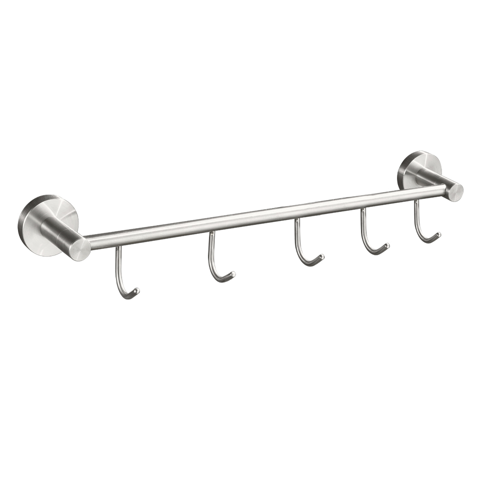 GFmark - Вешалка с пятью крючками прямая, из нержавеющей стали, код: 80206 