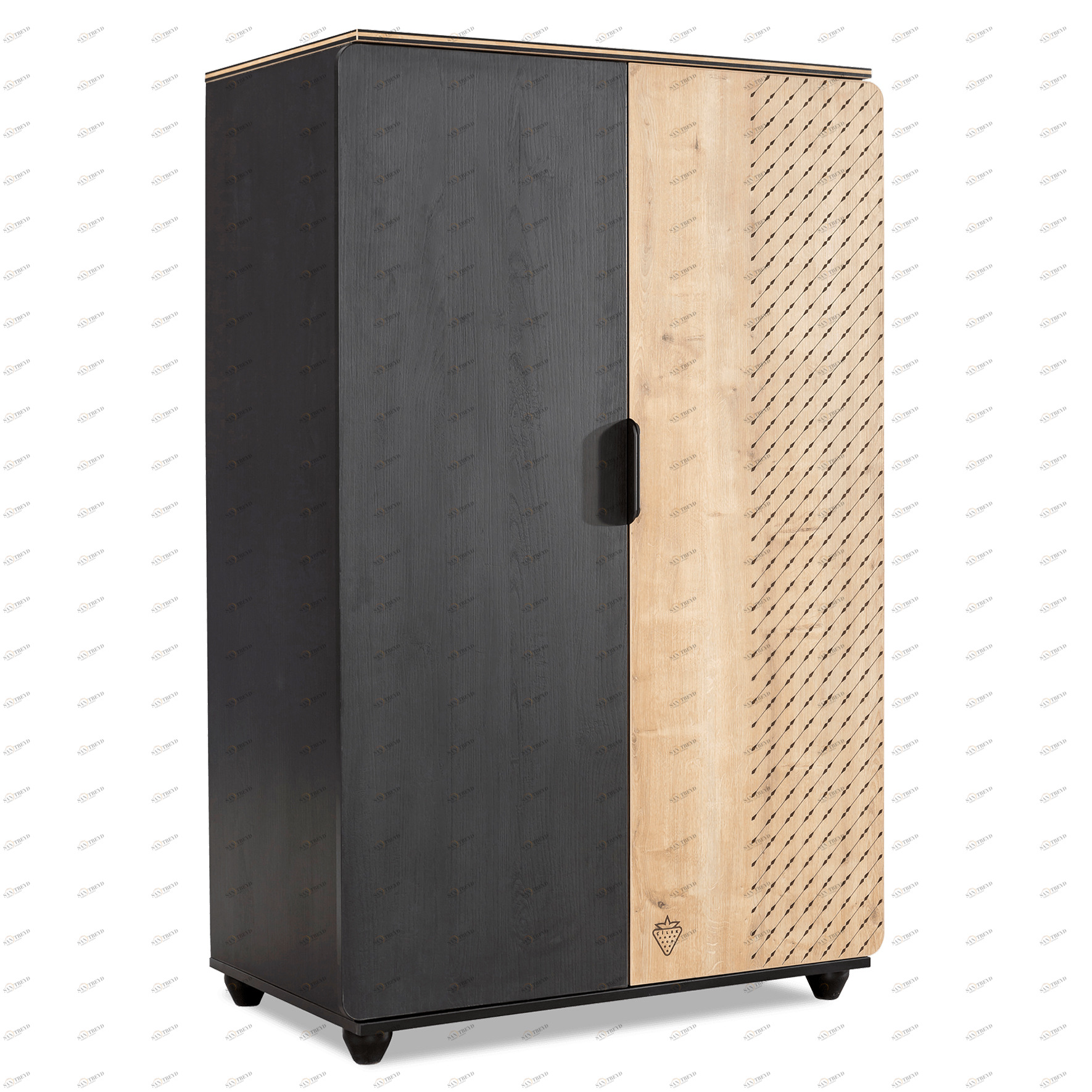 Шкаф распашной двухдверный черный Black CILEK BLACK 00-3832145 Черный Santreyd