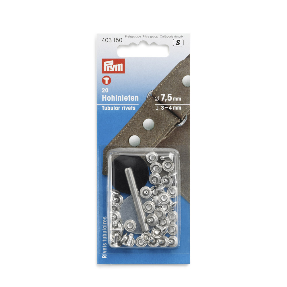 403150 Клепки с отв. д/тол. d 7.5 мм 20 шт лат.сер. PRYM 