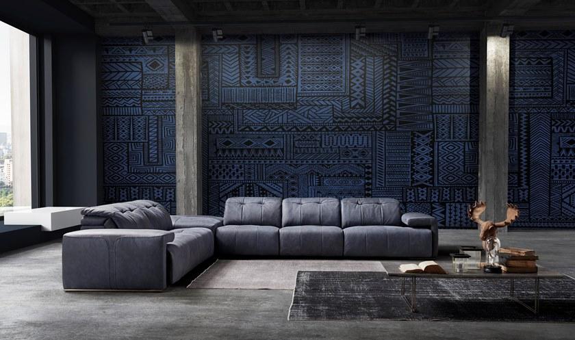 Rossini Sofas Секционный раскладывающийся кожаный диван sun-id-1358523 - Вид №6