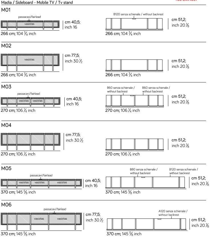 AMURA Тумба под ТВ с откидными дверцами Sistema parere 2 sun-id-1432999 - Вид №8