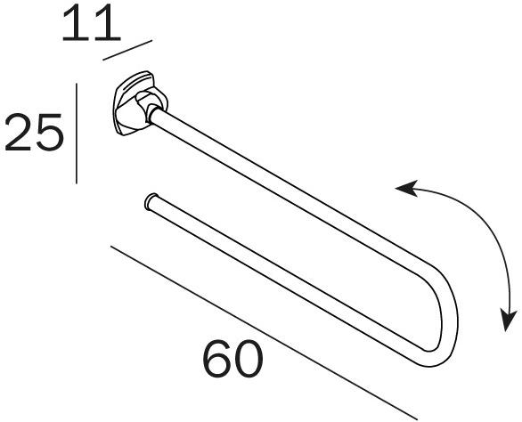 INDA® Поручень складной U-образной формы для унитаза Help Ah3h2a - Вид №2