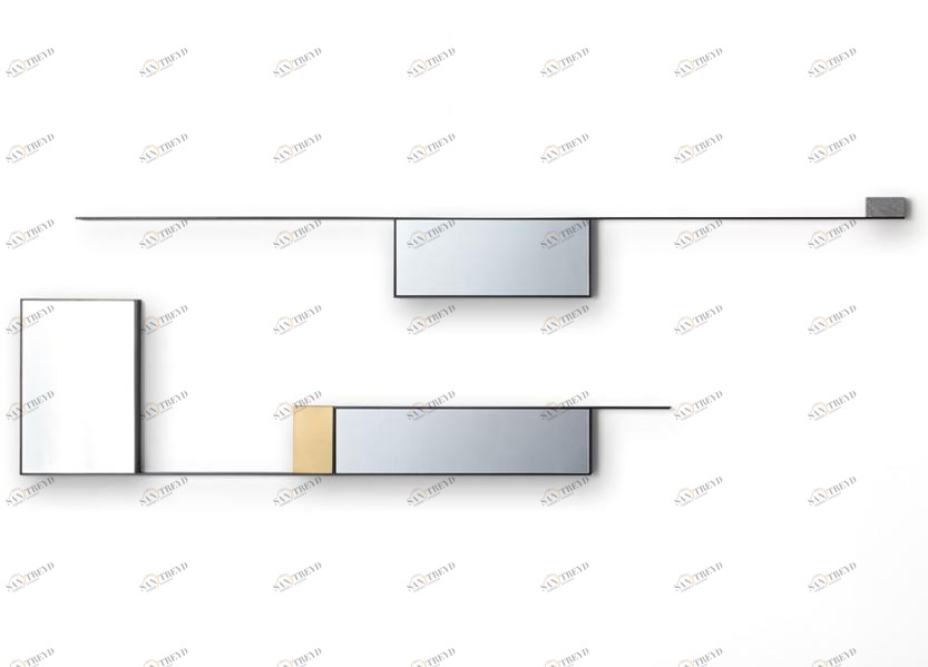 MDF Italia Стальное зеркало с настенной рамой sun-id-1463103