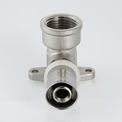 VTm.254.N.002005 Пресс-фитинг – угольник с креплением (водорозетка) Valtec 20 мм х 3/4"  - Вид №11