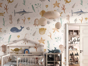 Нетканые обои с рисунком