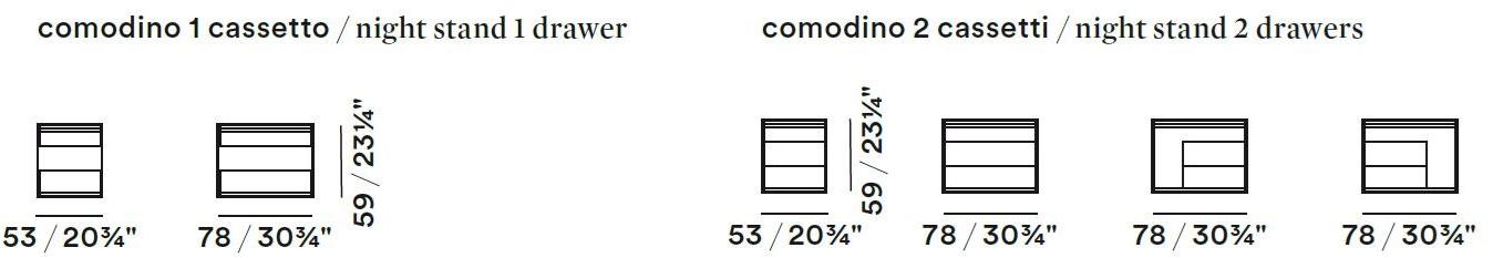 JESSE Прямоугольная прикроватная тумбочка из лакированной древесины с ящиками Icon sun-id-1395350 - Вид №3