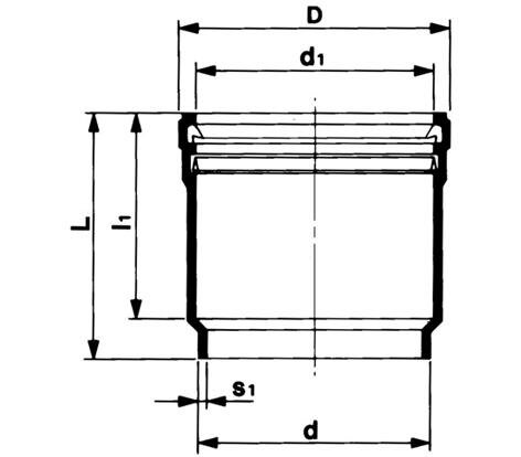 SANIT 227447020300110 Раструбные гнездо, PE-стекание, с прокладкой, стопорное кольцо и колпачок  - Вид №1