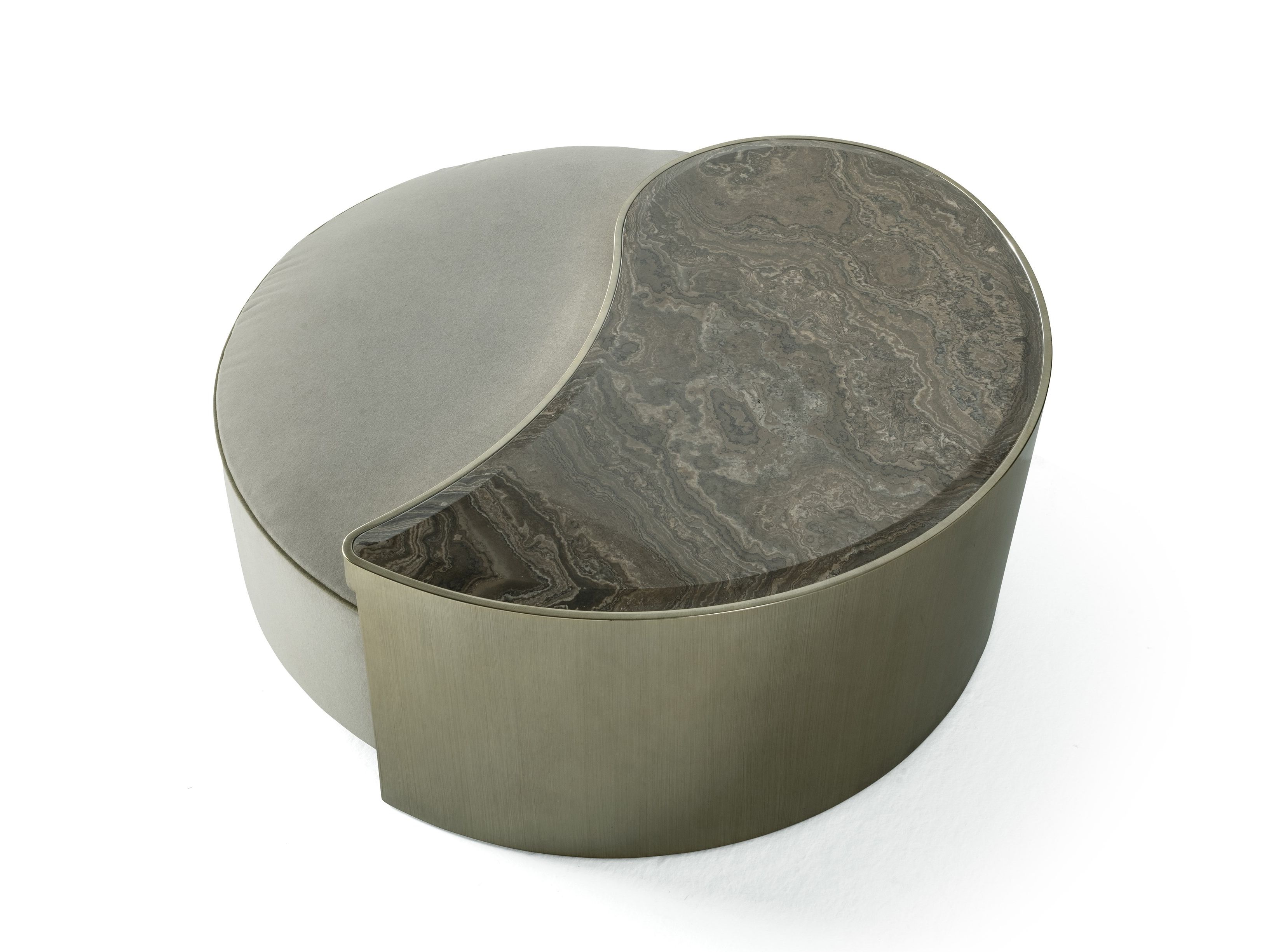 Бархатная мягкая пуфик с деревянным журнальным столиком ETRO Home Interiors ARCH-00110633 - Вид №2