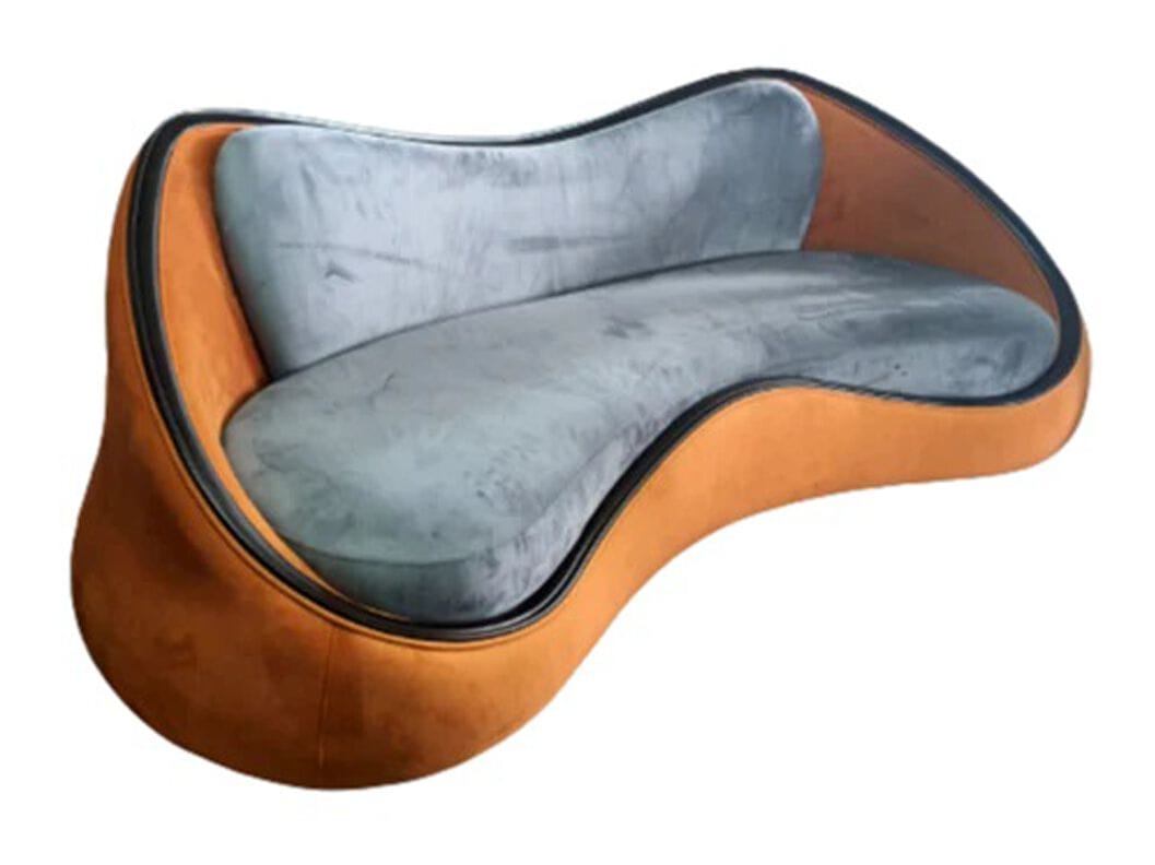 3-местный бархатный изогнутый диван Legnor LEG2408774 ARCH-00136581