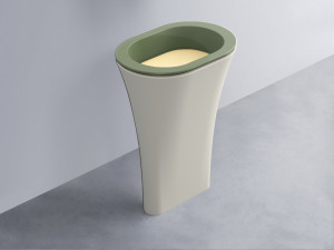 AMLA65-AG+AMPILO-CN+AMCOLO-TL Раковина Amedeo Ovale отдельностоящая cielo Enjoy + Amedeo