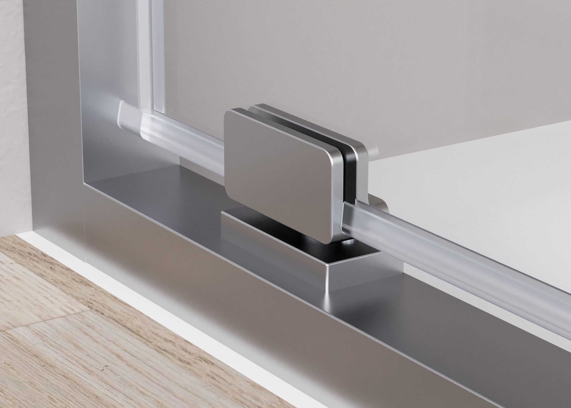 Алюминиевая и стеклянная душевая кабина с распашной дверью Novellini Рига ARCH-00076745 - Вид №5