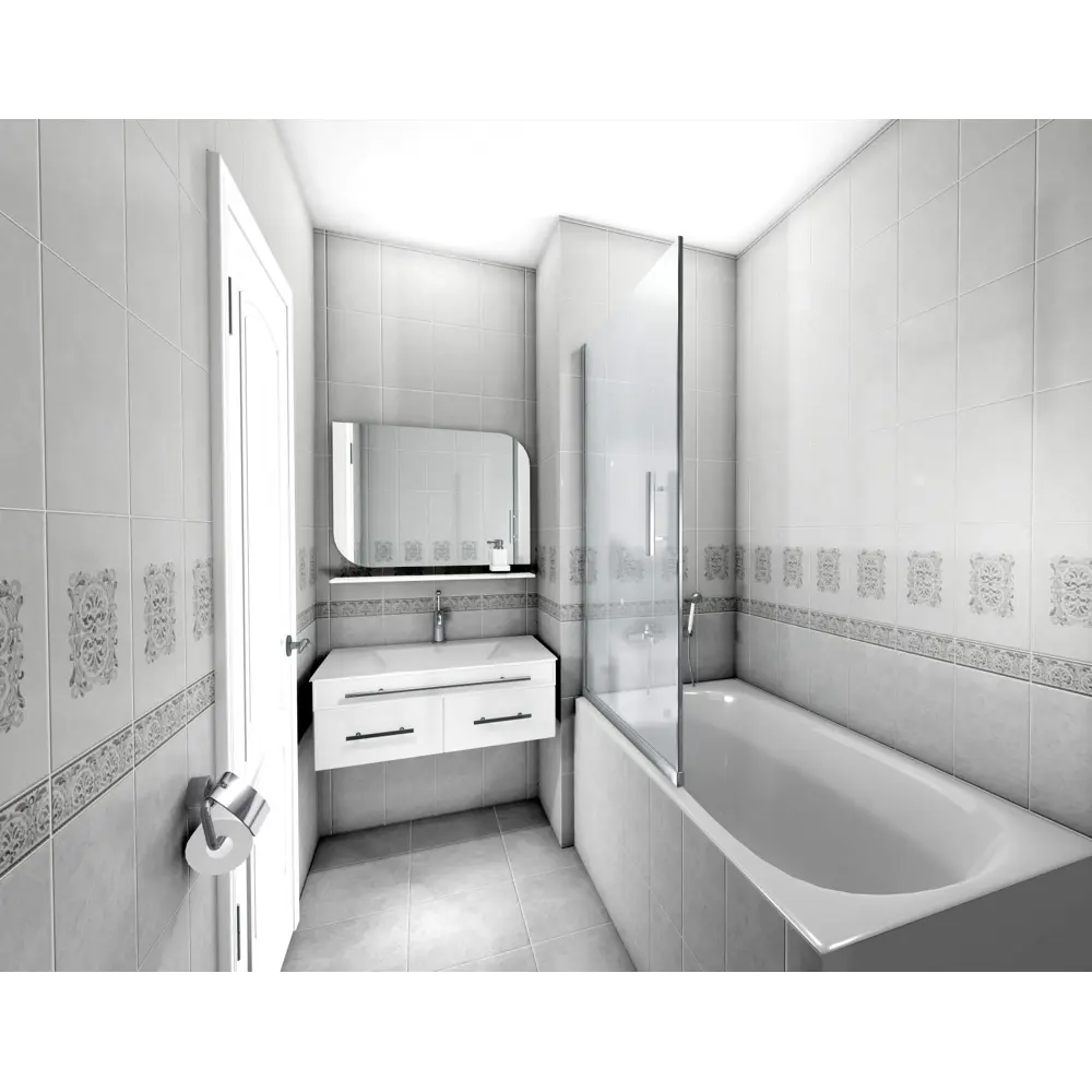 Плитка напольная Kerabel Мрамор 34.5x34.5 см 1.9 м² цвет серый 82677744 STLM-2195531  - Вид №3