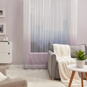 Тюль на ленте Париж 300x280 см цвет сиреневый