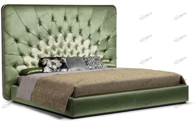OPERA CONTEMPORARY Двуспальная кровать с тафтинговым изголовьем  42800/22 