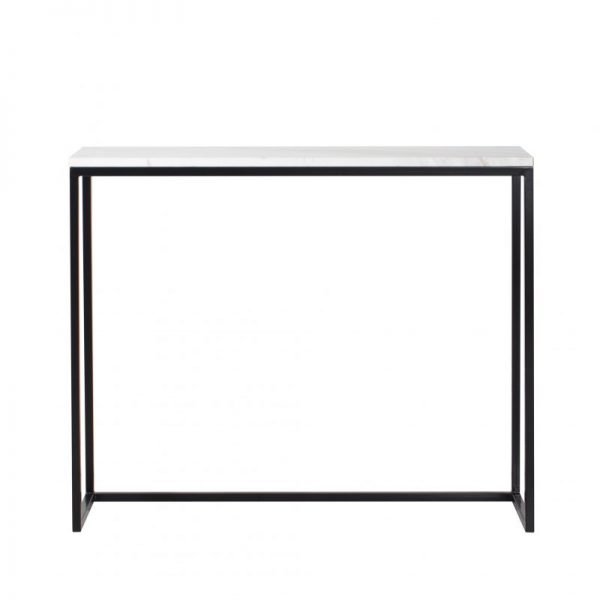 Консоль черная с белой мраморной столешницей FOR MISS  263966 Черный  - Вид №1