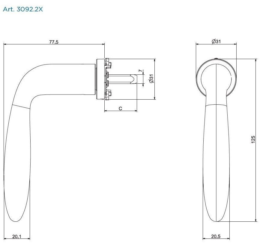 MASTER ITALY Оконная ручка из литого алюминия sun-id-1372872 - Вид №19