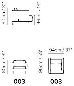Natuzzi Кресло из ткани с подлокотниками Jeremi sun-id-1489049 - Вид №2