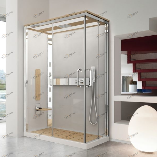 Душевая кабина термостатическая NEXIS 1 A120x80 HYDRO Novellini NEXIS цвета ясень, с низким душевым поддоном и крышей NEXA120ST1F1KPNEXA120DT1F1KP