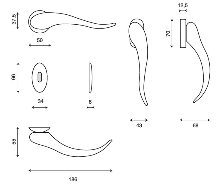 Оконная ручка DK на розетке KLEIS Откройте себя ARCH-00060030 - Вид №1