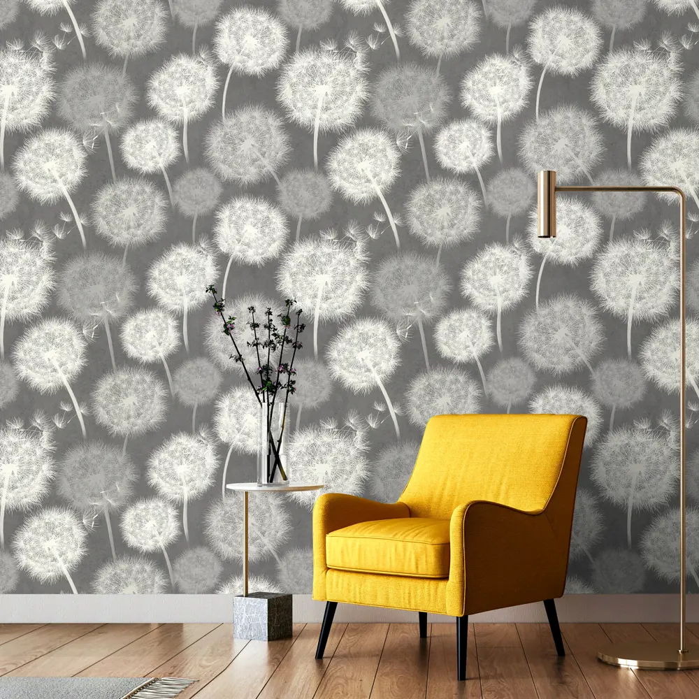 АСПЕКТ РУ Соло - Флизелиновые обои графит для стильного интерьера 85471117 STLM-0062897 - Вид №2