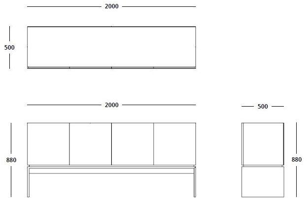 HMD INTERIORS Буфет из лакированной мдф с ящиками sun-id-1446362 - Вид №3