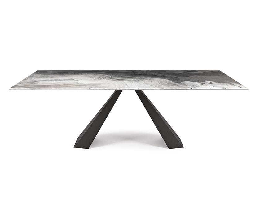 Прямоугольный стол из стали и хрусталя Cattelan italia ELIOT CRYSTALART ARCH-00069880