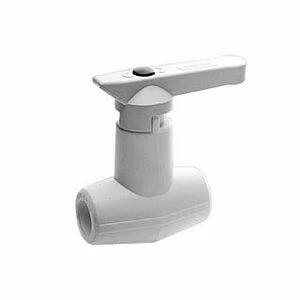 Кран шаровый KALDE D25 под штукатурку с рычагом белый