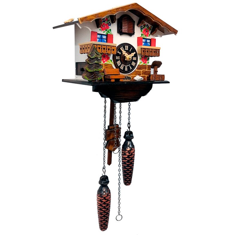 Часы настенные коричневые с кукушкой Sars 8 SARS ДИЗАЙНЕРСКИЕ 00-3967473 Коричневый  - Вид №1