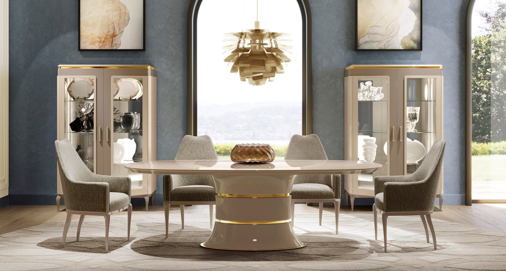 Кожаный мягкий стул с подлокотниками A.R. Arredamenti Victor ARCH-00110940 - Вид №3