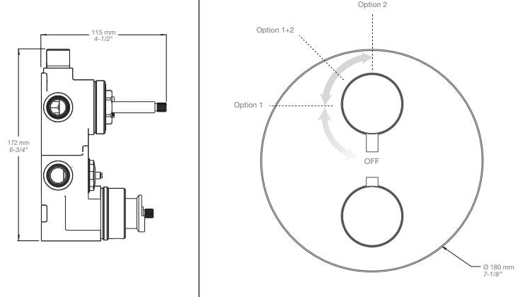 Термостатический набор для душа с душем BARIL Zip B66 ARCH-00118907 - Вид №2